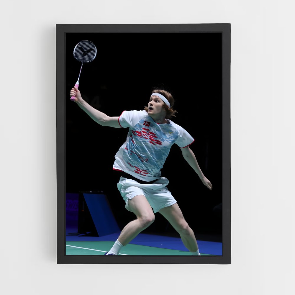 Poster Anders antonsen – affiche Badminton (vue 2)